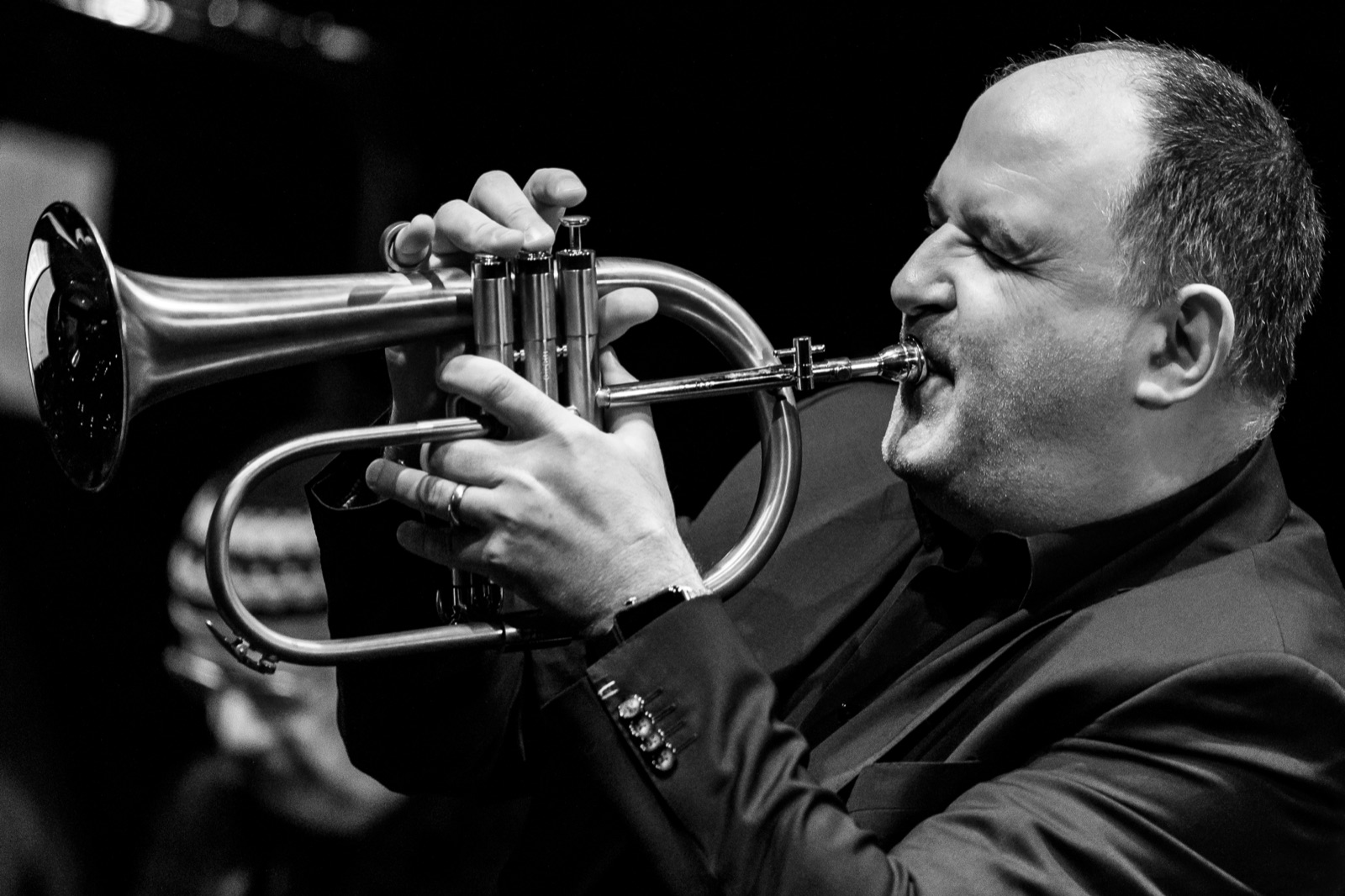 Michael Gassmann on flugelhorn, live 2018.